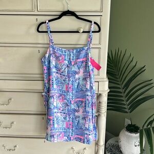 Lilly Pulitzer NWT sahar romper whisper blue yeah buoy size 14
